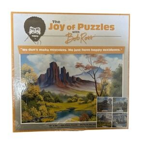 NEW The Joy Of Puzzles with Bob Ross Painting Jigsaw 500 piece puzzle Fall Beaut